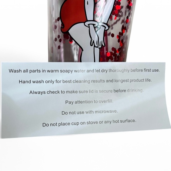 Betty Boop 20 oz. Tumbler Cup with Lid + Straw NIB Glitter Sparkle Reusable - Picture 9 of 10